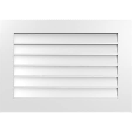 Ekena Millwork Vertical Surface Mount PVC Gable Vent: Non-Functional, w/3-1/2"W x 1"H, Standard Frame, 34"W x 24"H GVPVE34X2401SN